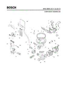 04 - Component Assemblies parts for Bosch Dishwasher SHU3305 UC/11 (FD 8003-8003) from AppliancePartsPros.com