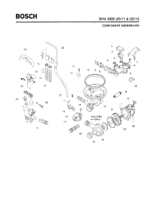 04 - Component Assemblies parts for Bosch Dishwasher SHU3305 UC/12 (FD 8003 -) from AppliancePartsPros.com