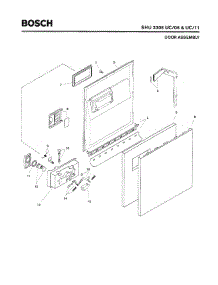02 - Door Assembly parts for Bosch Dishwasher SHU3306 UC/06 (FD 7902-8003) from AppliancePartsPros.com