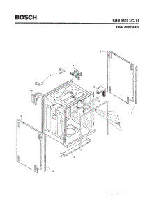 03 - Tank Assembly parts for Bosch Dishwasher SHU3322 UC/11 from AppliancePartsPros.com
