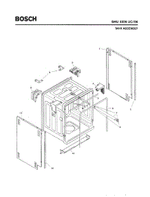 03 - Tank Assembly parts for Bosch Dishwasher SHU3326 UC/06 from AppliancePartsPros.com
