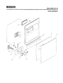 02 - Door Assembly parts for Bosch Dishwasher SHU3326 UC/12 (FD 8003-) from AppliancePartsPros.com