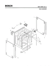03 - Tank Assembly parts for Bosch Dishwasher SHU3336 UC/11 from AppliancePartsPros.com