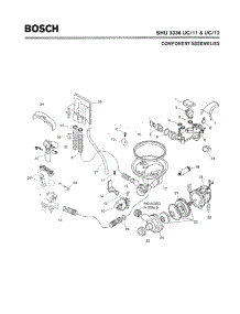 04 - Component Assemblies parts for Bosch Dishwasher SHU3336 UC/11 from AppliancePartsPros.com
