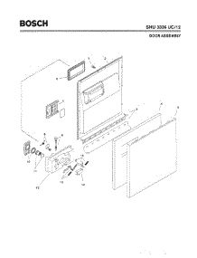 02 - Door Assembly parts for Bosch Dishwasher SHU3336 UC/12 (FD 8003-) from AppliancePartsPros.com