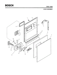 02 - Door Assembly parts for Bosch Dishwasher SHU4002 UC/06 from AppliancePartsPros.com