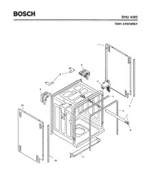 03 - Tank Assembly parts for Bosch Dishwasher SHU4002 UC/06 from AppliancePartsPros.com
