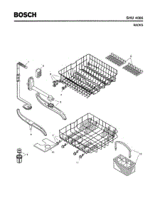 06 - Racks parts for Bosch Dishwasher SHU4006 UC/06 from AppliancePartsPros.com
