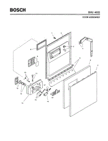 02 - Door Assembly parts for Bosch Dishwasher SHU4022 UC/06 from AppliancePartsPros.com