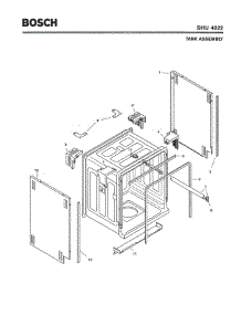 03 - Tank Assembly parts for Bosch Dishwasher SHU4022 UC/06 from AppliancePartsPros.com