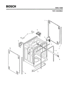 03 - Tank Assembly parts for Bosch Dishwasher SHU4036 UC/06 from AppliancePartsPros.com