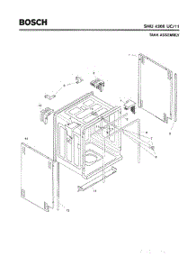 03 - Tank Assembly parts for Bosch Dishwasher SHU4306 UC/11 (FD 8001-8003) from AppliancePartsPros.com