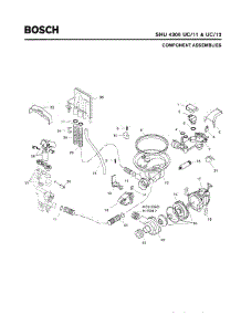 04 - Component Assemblies parts for Bosch Dishwasher SHU4306 UC/12 (FD 8003-) from AppliancePartsPros.com