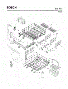 06 - Racks parts for Bosch Dishwasher SHU4312 UC/06 (FD 7701-7912) from AppliancePartsPros.com