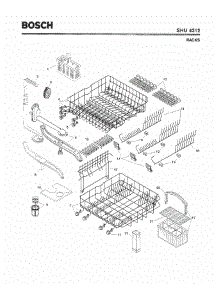 06 - Racks parts for Bosch Dishwasher SHU4312 UC/11 (FD 8001-8003) from AppliancePartsPros.com