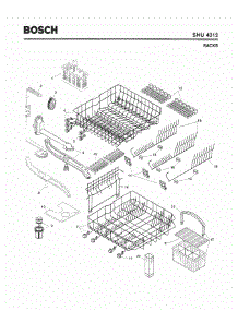 06 - Racks parts for Bosch Dishwasher SHU4312 UC/12 (FD 8003-) from AppliancePartsPros.com