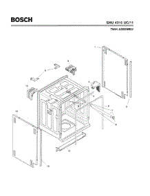 03 - Tank Assembly parts for Bosch Dishwasher SHU4316 UC/11 from AppliancePartsPros.com