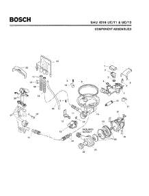 04 - Component Assemblies parts for Bosch Dishwasher SHU4316 UC/11 from AppliancePartsPros.com
