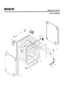 03 - Tank Assembly parts for Bosch Dishwasher SHU4316 UC/12 from AppliancePartsPros.com