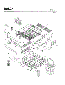 06 - Racks parts for Bosch Dishwasher SHU4316 UC/12 from AppliancePartsPros.com