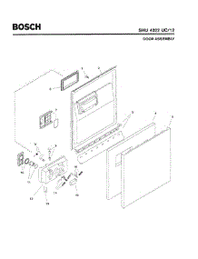 02 - Door Assembly parts for Bosch Dishwasher SHU4322 UC/12 (FD 8003-) from AppliancePartsPros.com