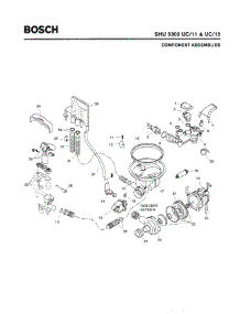 04 - Component Assemblies parts for Bosch Dishwasher SHU5302 UC/11 (FD 8001-8003) from AppliancePartsPros.com