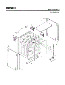 03 - Tank Assembly parts for Bosch Dishwasher SHU5302 UC/12 (FD 8003-) from AppliancePartsPros.com