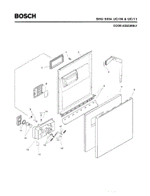 02 - Door Assembly parts for Bosch Dishwasher SHU5304 UC/06 (FD 7705-7912) from AppliancePartsPros.com