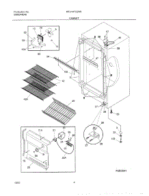 05 - Cabinet parts for Frigidaire Freezer MFU14F3GW8 from AppliancePartsPros.com