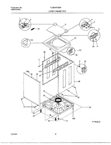 08 - Lower Cabinet / Top parts for Frigidaire Washer Dryer Combo FLGB43RGS0 from AppliancePartsPros.com