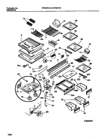 04 - Shelves, Controls, Divider, Mullion parts for Frigidaire Refrigerator FRT22THAK1 from AppliancePartsPros.com