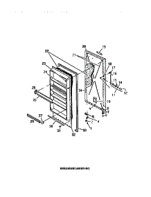 11 - Freezer Door Panels parts for Frigidaire Freezer UFP19DL1 from AppliancePartsPros.com