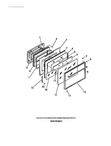 19 - Oven Door, Panels parts for Frigidaire Range GPG38BCW1 from AppliancePartsPros.com