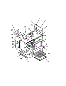 25 - Oven Cavity, Panels, Frame parts for Frigidaire Range GG26CW1 from AppliancePartsPros.com