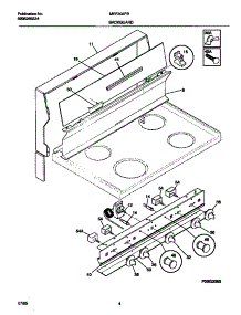 03 - Backguard parts for Frigidaire Range MEF302PBWE from AppliancePartsPros.com