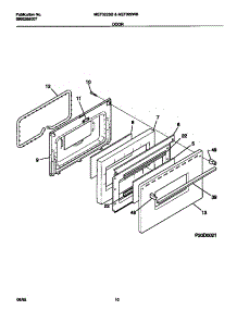 06 - Door parts for Frigidaire Range MEF322WBSC from AppliancePartsPros.com