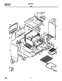 03 - Body parts for Frigidaire Range MEF402WCD1 from AppliancePartsPros.com