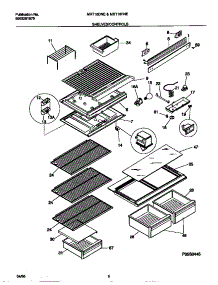 04 - Shelves / Controls parts for Frigidaire Refrigerator MRT18FNEW0 from AppliancePartsPros.com