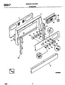 02 - Backguard parts for Frigidaire Range MEF352BFWA from AppliancePartsPros.com