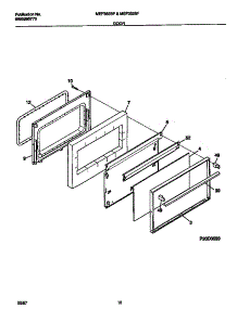 06 - Door parts for Frigidaire Range MEF352SFDA from AppliancePartsPros.com
