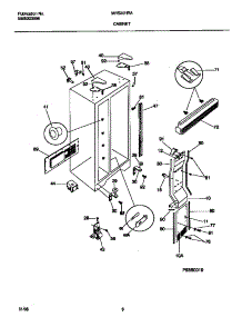 04 - Cabinet parts for Frigidaire Refrigerator MRS20HRAW8 from AppliancePartsPros.com