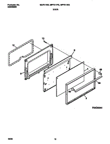 07 - Door parts for Frigidaire Range MPF311SGWA from AppliancePartsPros.com