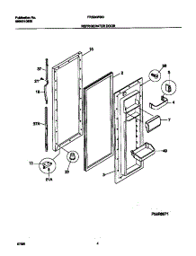03 - Refrigerator Door parts for Frigidaire Refrigerator FRS24WSGW1 from AppliancePartsPros.com