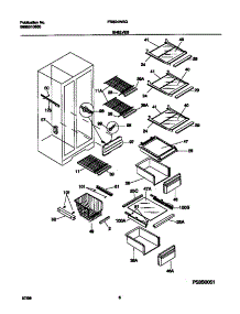 05 - Shelves parts for Frigidaire Refrigerator FRS24WSGW1 from AppliancePartsPros.com