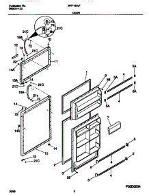 02 - Door parts for Frigidaire Refrigerator MRT18SJFW3 from AppliancePartsPros.com