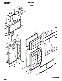 02 - Door parts for Frigidaire Refrigerator MRT18PNGW1 from AppliancePartsPros.com