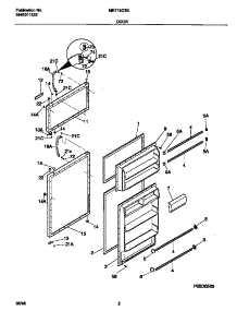02 - Door parts for Frigidaire Refrigerator MRT15CSEW7 from AppliancePartsPros.com