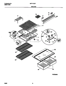 04 - Shelves parts for Frigidaire Refrigerator MRT15CSEW7 from AppliancePartsPros.com