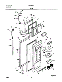 02 - Doors parts for Frigidaire Refrigerator FRT22RGCWA from AppliancePartsPros.com