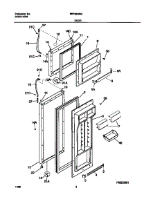 02 - Door parts for Frigidaire Refrigerator FRT22QRGW2 from AppliancePartsPros.com